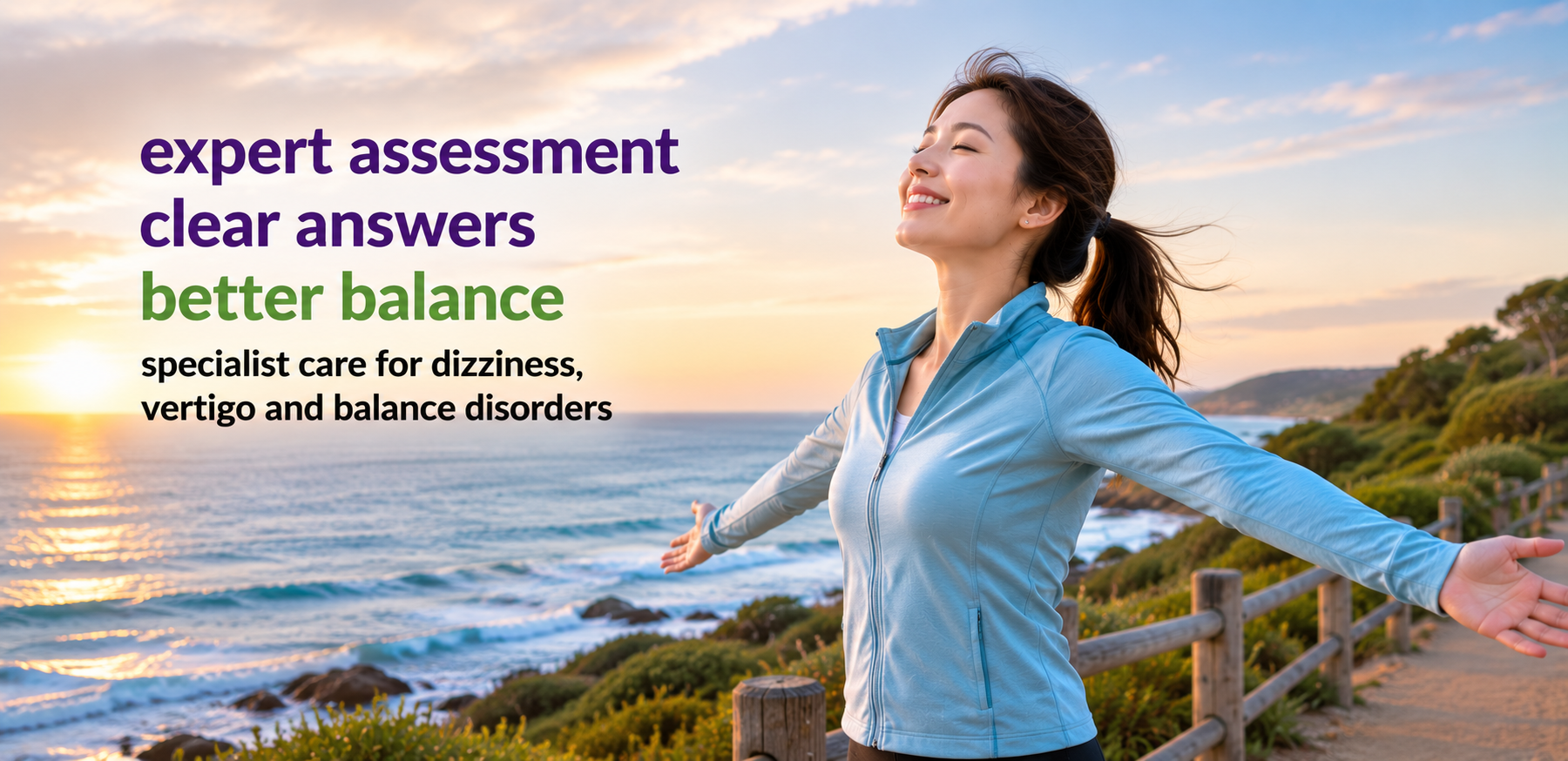 Woman by the coast at sunrise — expert assessment, clear answers, better balance